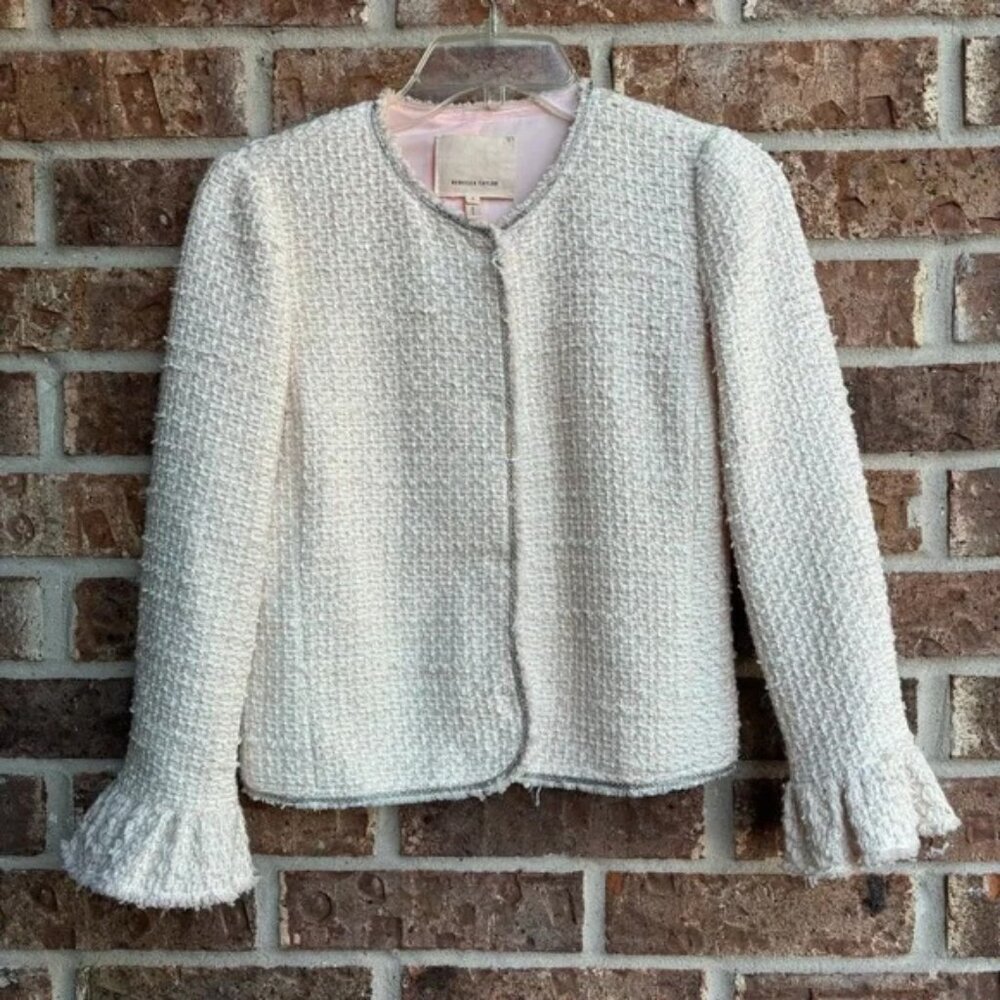 NWT $550 Rebecca Taylor Pink Tweed Jacket